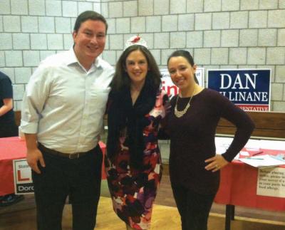Deirdre Habershaw (center) with state Rep. Dan Cullinane and his wife, Emily Torres-Cullinane. 	Photo courtesy Rep. Cullinane